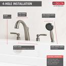 Delta Faucet Brilliance Stainless Two Handle Roman Tub Faucet (Trim Only) 