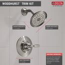 Delta Faucet Brilliance Stainless Single Handle Single Function Shower Faucet (Trim Only) 