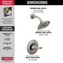 Delta Faucet Brilliance Stainless Single Handle Single Function Shower Faucet (Trim Only) 