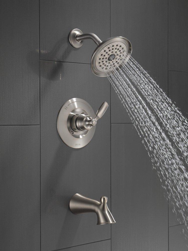Delta Faucet Brilliance Stainless One Handle Single Function Bathtub & Shower Faucet 