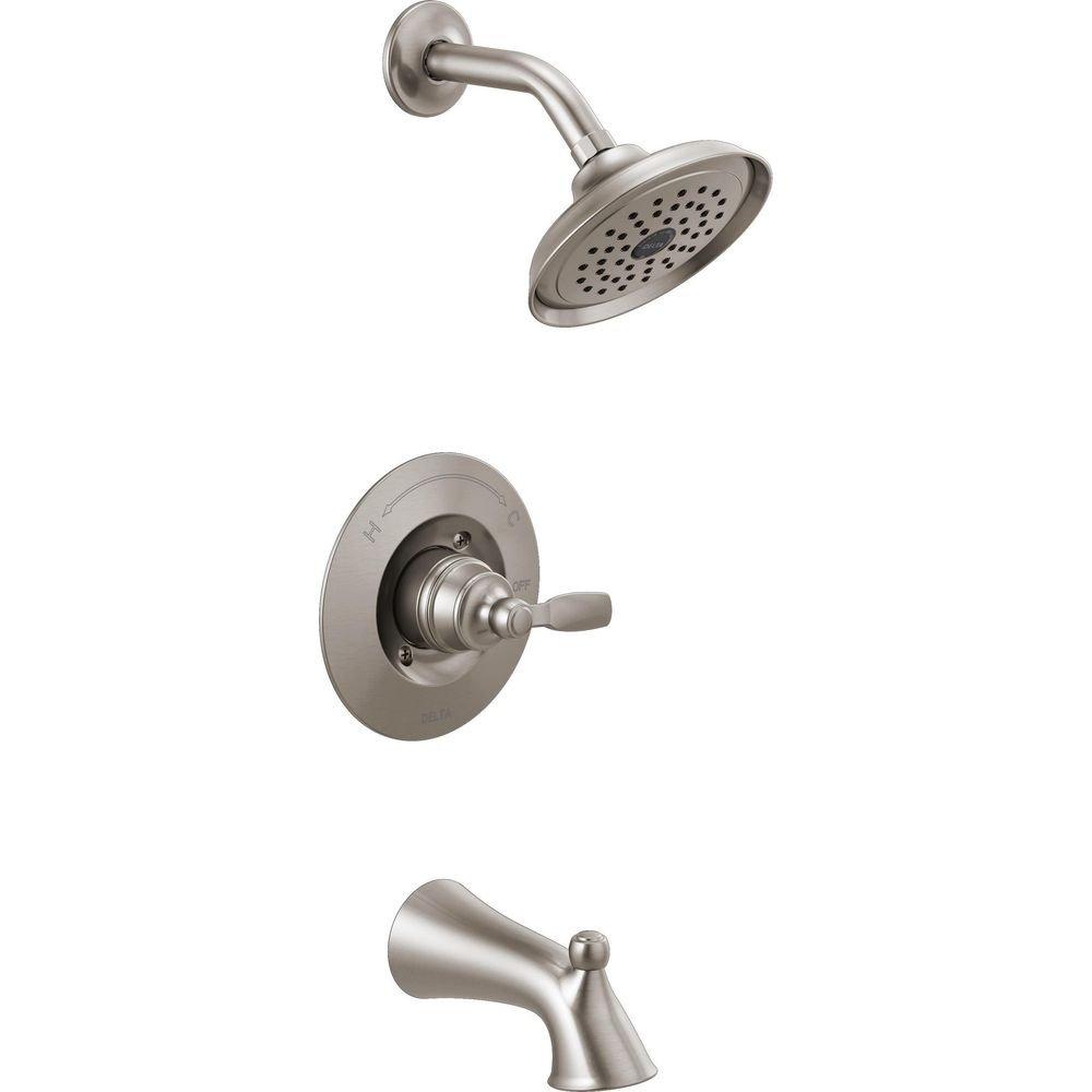 Delta Faucet Brilliance Stainless One Handle Single Function Bathtub & Shower Faucet 