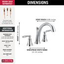 Delta Faucet Chrome Two Handle Roman Tub Faucet Trim Only 