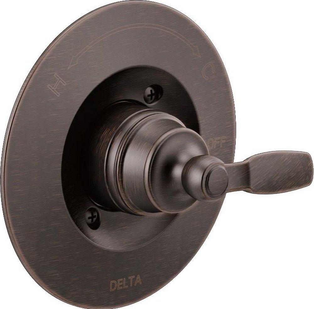 Delta Faucet Venetian Bronze Tub and Shower Balancing Valve Trim Only with Single Lever Handle 