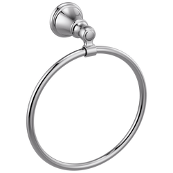 Round Closed Towel Ring in Polished Chrome