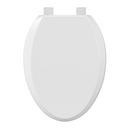 Signature Hardware White Elongated Closed Front with Cover Toilet Seat 