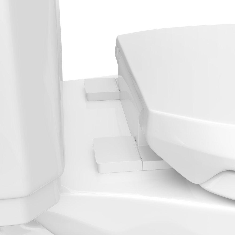 Signature Hardware White Elongated Closed Front with Cover Toilet Seat 