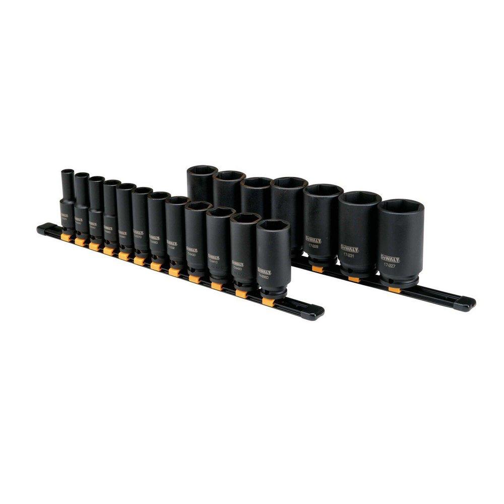 DEWALT Black Oxide 1/2 in. Drive Deep Impact Socket Set 