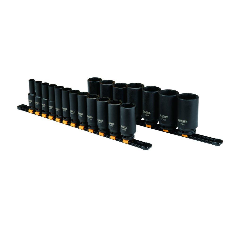 DEWALT Black Oxide 1/2 in. Drive Deep Impact Socket Set 