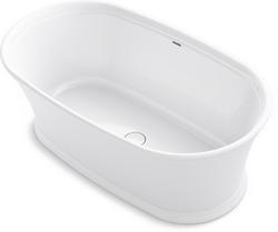 59-11/16 x 17 in. Freestanding Bathtub with Center Drain in White