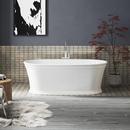 KOHLER White 59-11/16 x 17 in. Freestanding Bathtub with Center Drain 