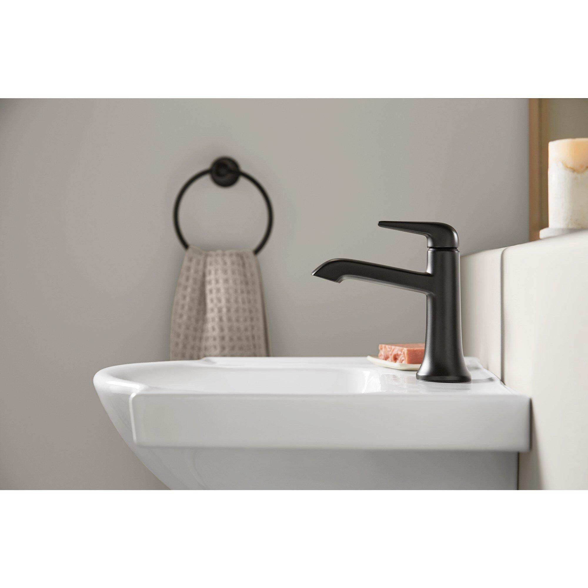 KOHLER Matte Black Towel Ring 