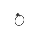 Round Closed Towel Ring in Matte Black