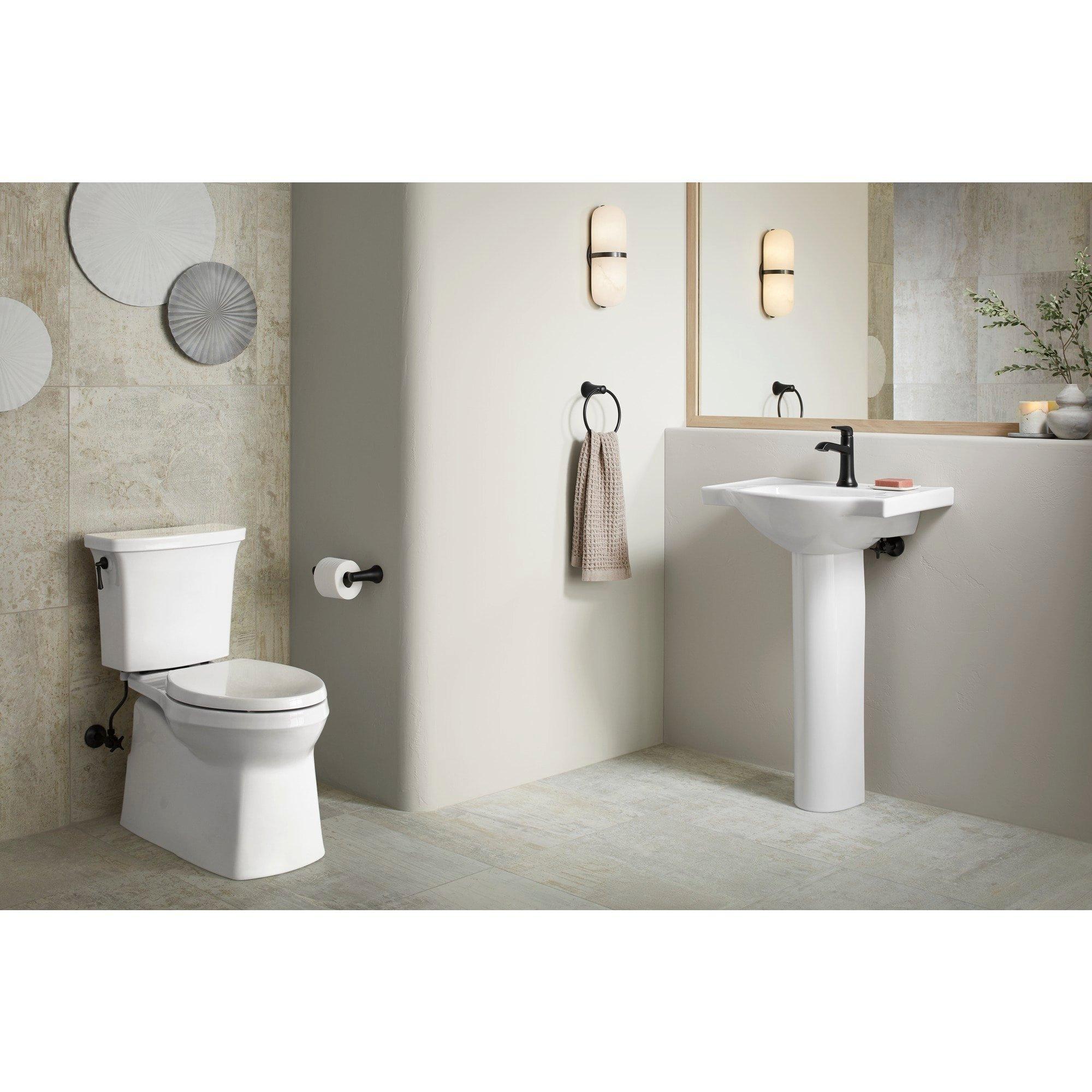 KOHLER Matte Black Towel Ring 