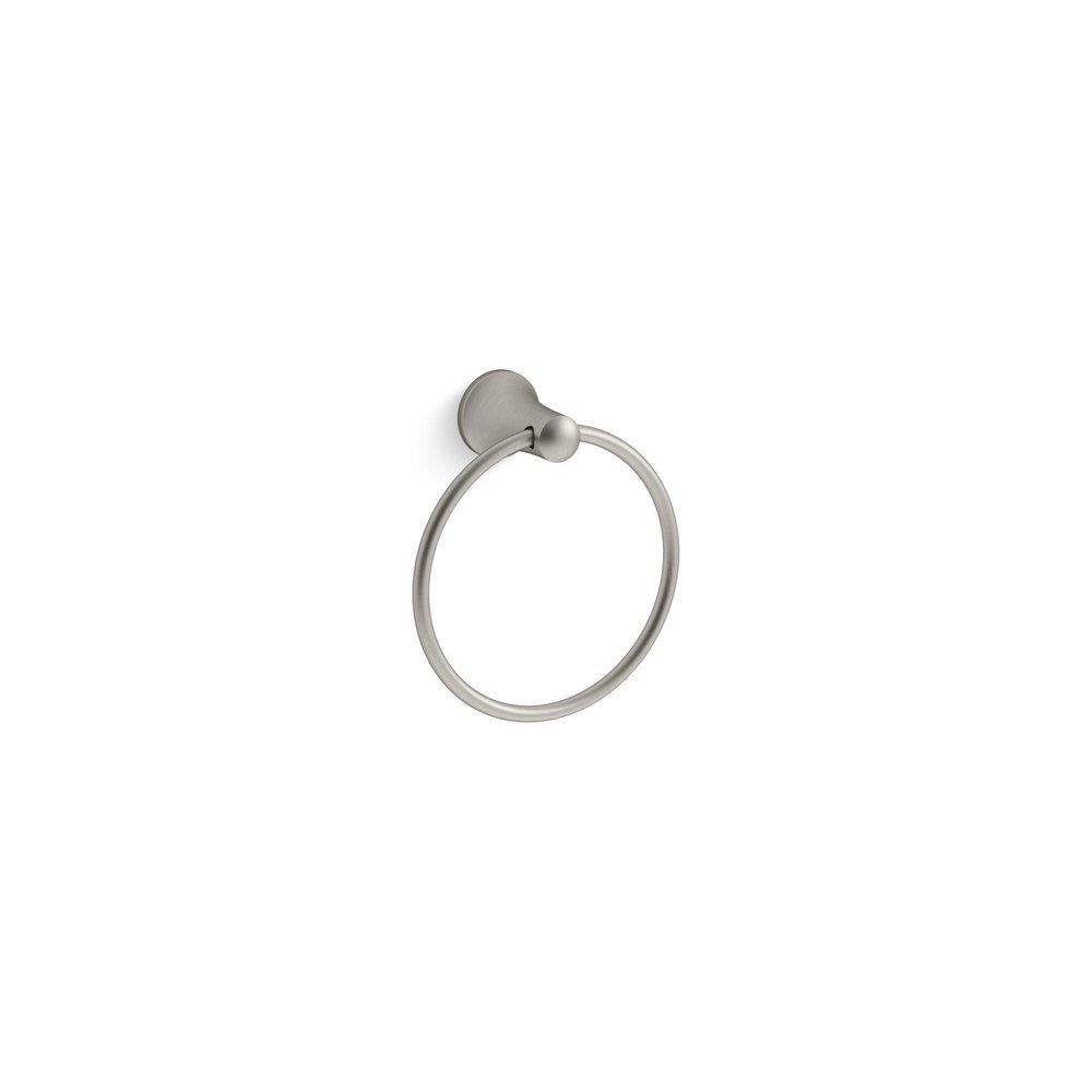 KOHLER Vibrant&reg; Brushed Nickel Round Closed Towel Ring 