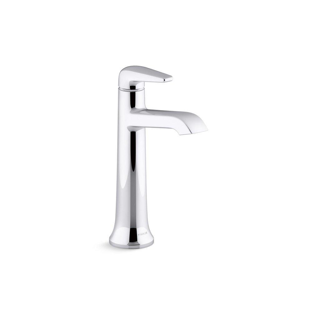 KOHLER Polished Chrome Single Handle Monoblock Bathroom Sink Faucet 