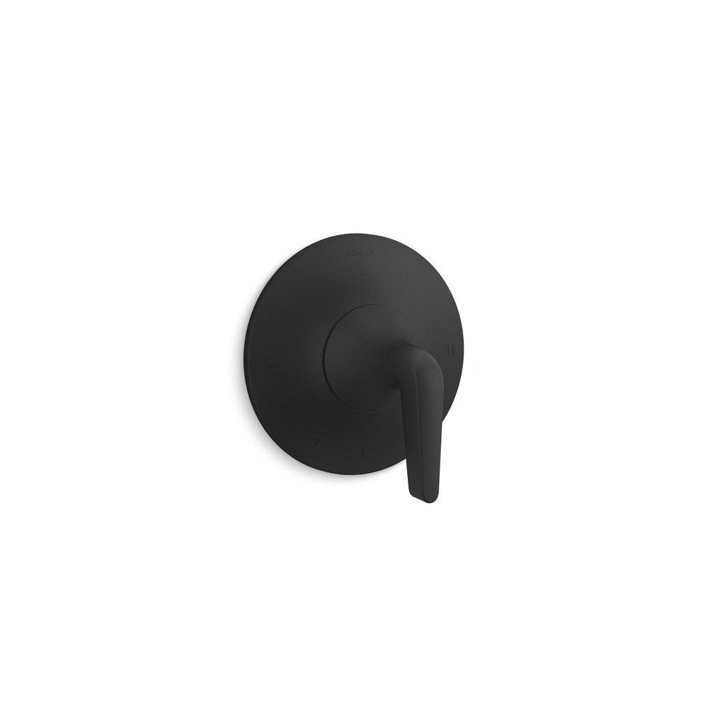 KOHLER Matte Black Single Handle Single Function Shower Faucet Trim Only 