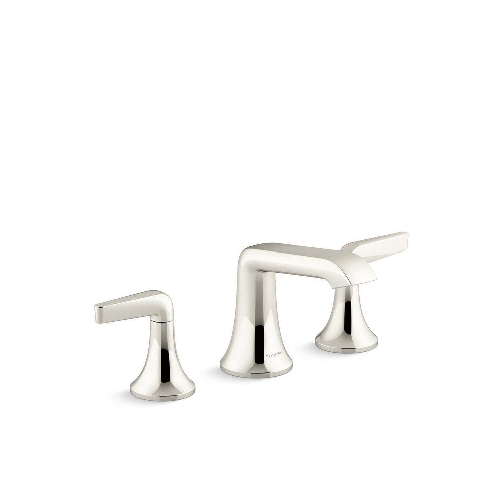 KOHLER Vibrant Polished Nickel Two Handle Widespread Bathroom Sink Faucet 