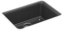 KOHLER Matte Graphite 24-1/2 x 18-5/16 in. No Hole Composite Single Bowl Undermount Kitchen Sink 