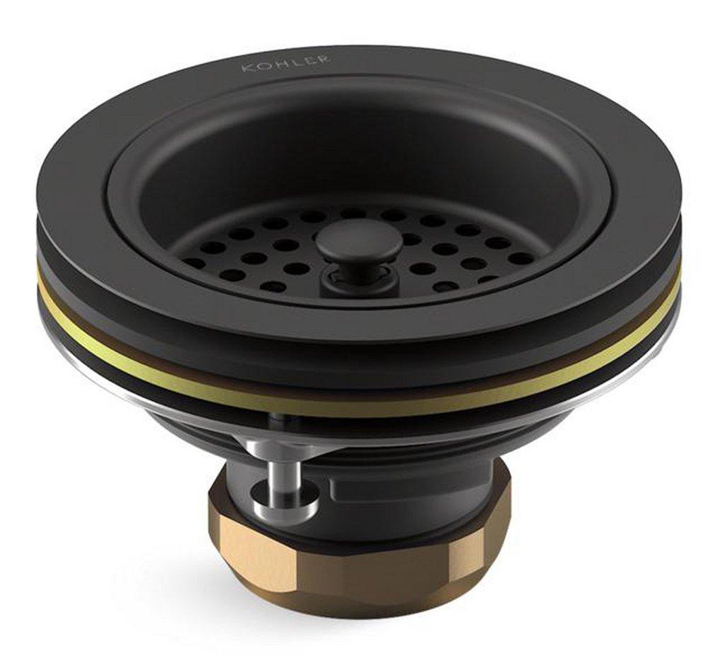 KOHLER Matte Black Manual Sink Strainer 