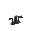 KOHLER Matte Black Two Handle Centerset Bathroom Sink Faucet 