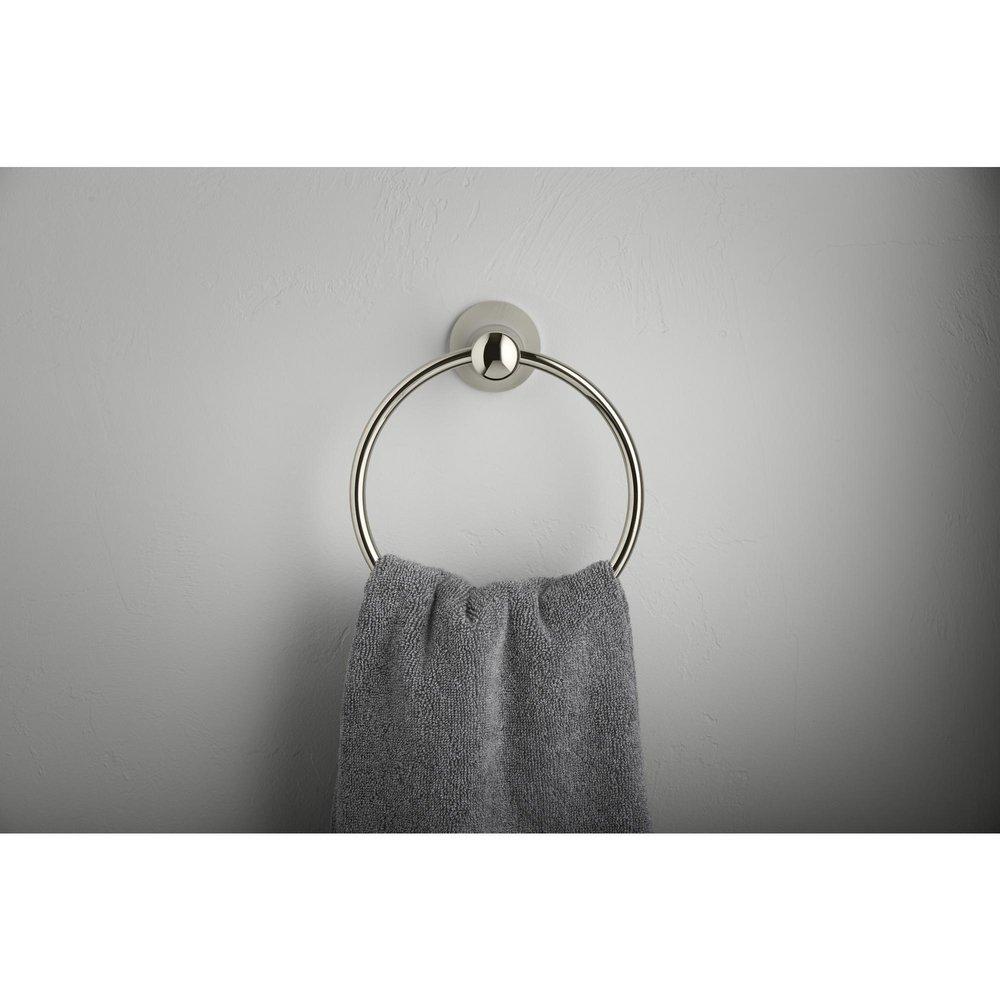 KOHLER Vibrant&reg; Polished Nickel Round Closed Towel Ring 