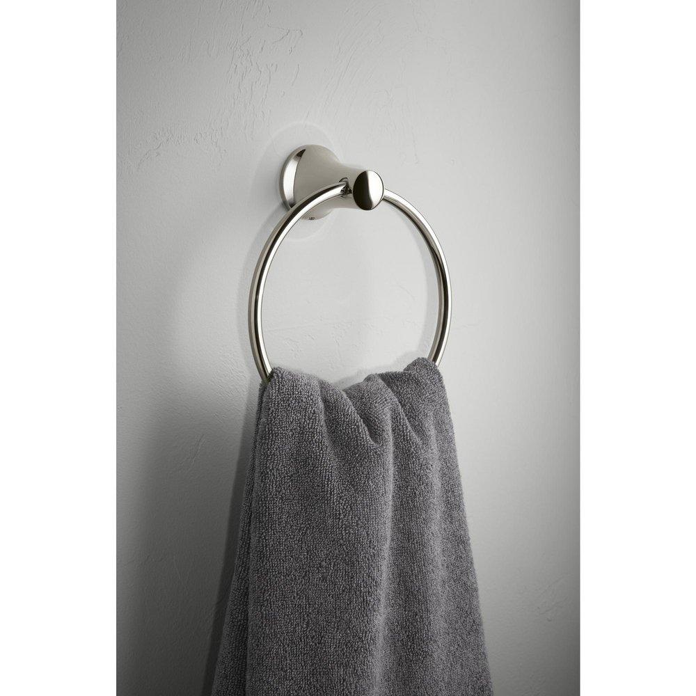 KOHLER Vibrant&reg; Polished Nickel Round Closed Towel Ring 