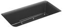 KOHLER Matte Graphite 33-1/2 x 18-5/16 in. No Hole Composite Single Bowl Undermount Kitchen Sink 