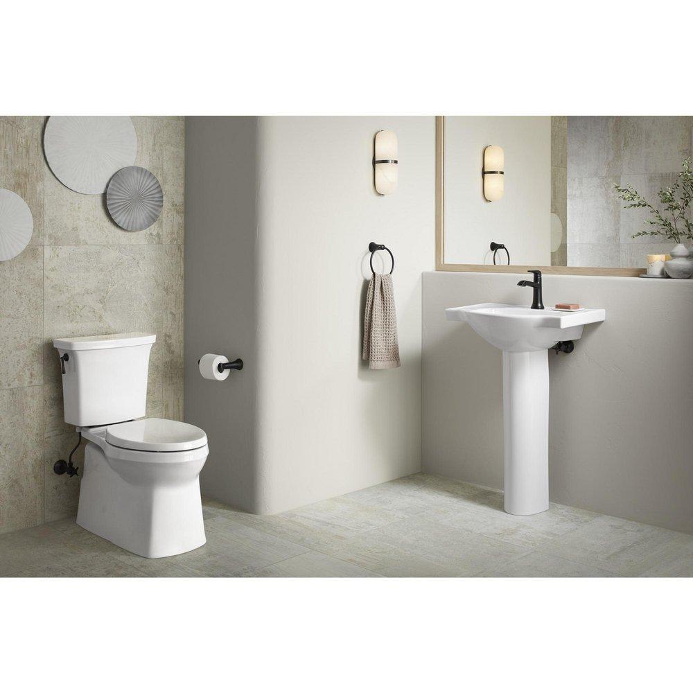 KOHLER Matte Black Single Handle Monoblock Bathroom Sink Faucet 