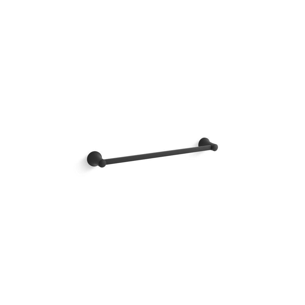 KOHLER Matte Black 18 in. Towel Bar 