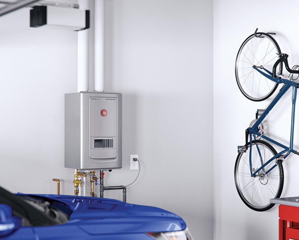 Rheem 199 MBH Indoor Condensing 172W Tankless Water Heater 
