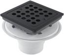 Signature Hardware Matte Black 4-1/2 in. Square Shower Drain 