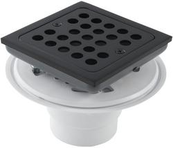4-1/2 in. Square Shower Drain in Matte Black
