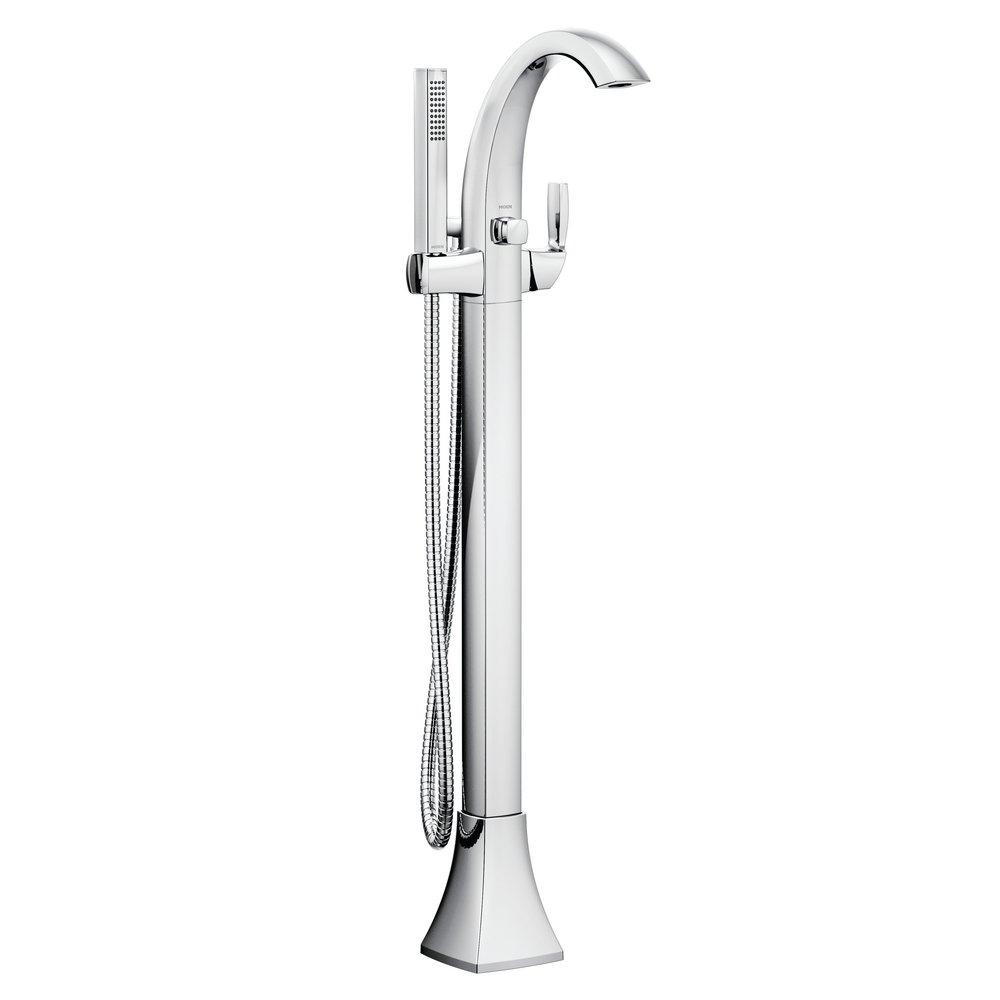 Moen Polished Chrome Single Lever Handle Floor Mount Filler Trim Only 