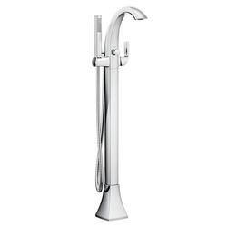 Single Lever Handle Floor Mount Filler in Polished Chrome Trim Only