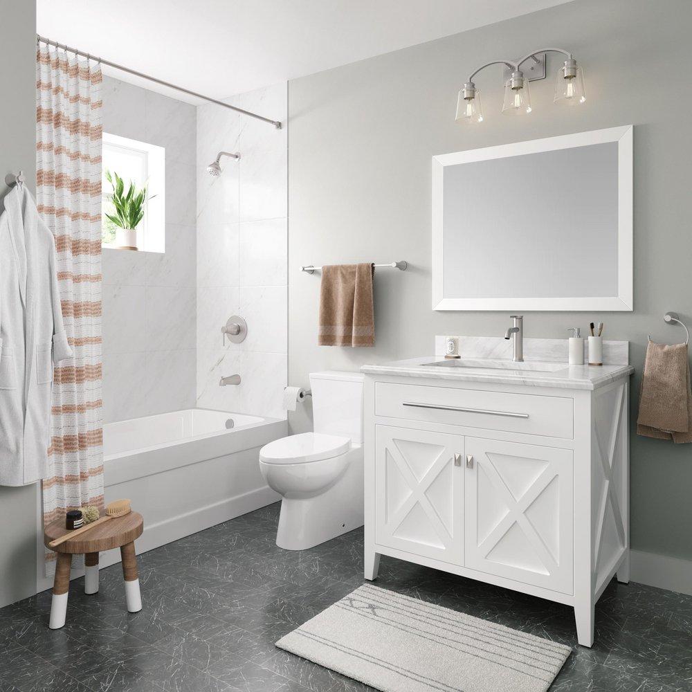 PROFLO&reg; Brushed Nickel 24 in. Towel Bar 