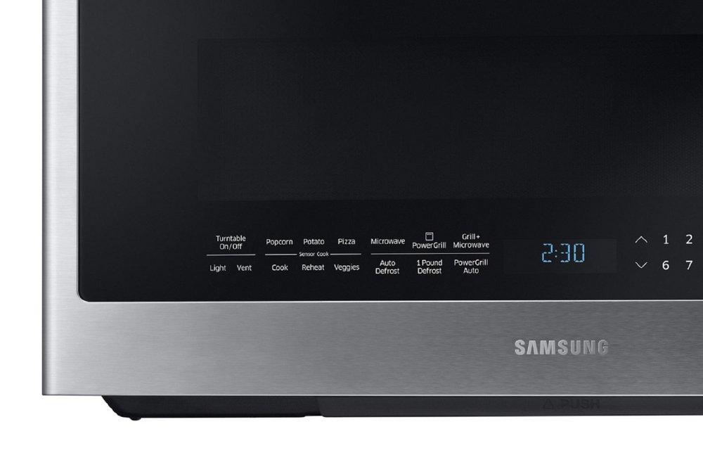 Samsung Stainless Steel 29-7/8 in. 14.5A 1700W 2.1 cf Over the Range Microwave 
