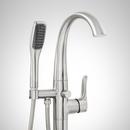 Signature Hardware Polished Chrome 8.5 gpm Floor Mount Tub Filler with Single Lever Handle and 1.8 gpm Handshower 