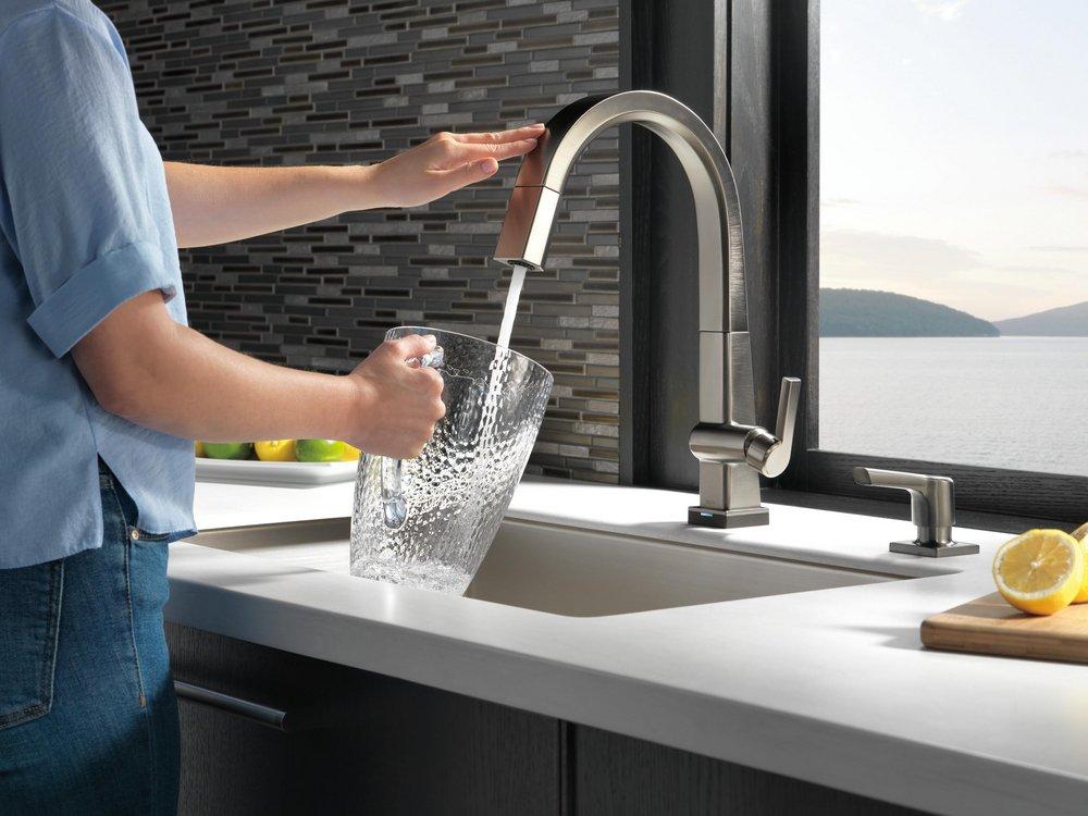 Delta Faucet Black Stainless 13 oz. Deck Mount Metal Soap & Lotion Dispenser 