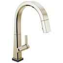 Single Handle Pull Down Touch Activated Kitchen Faucet with Two-Function Spray, Magnetic Docking and Touch2O Technology in Polished Nickel
