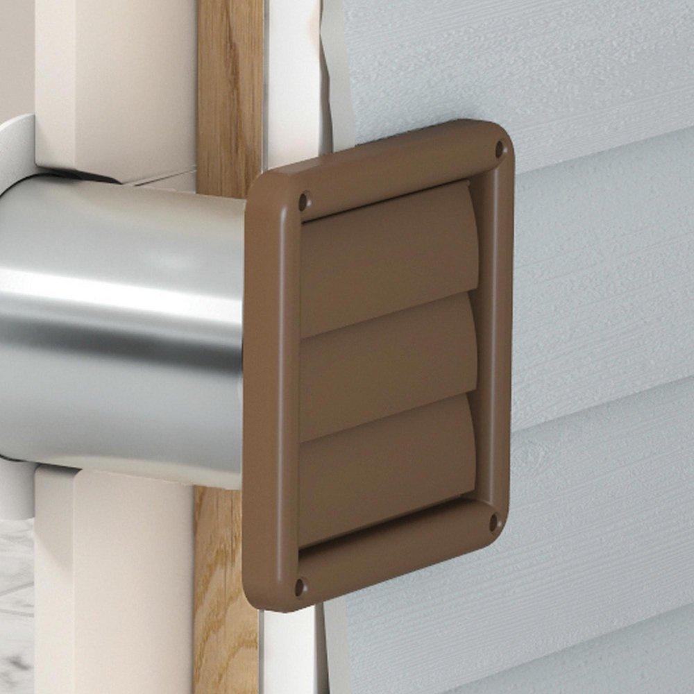 Deflecto Brown 3 in. Dryer Vent Hood Polypropylene 