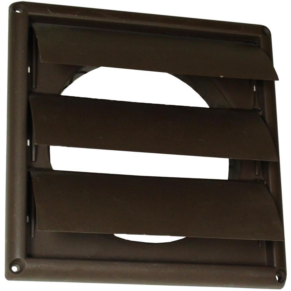 Deflecto Brown 6 in. Brown Louvered Hood 