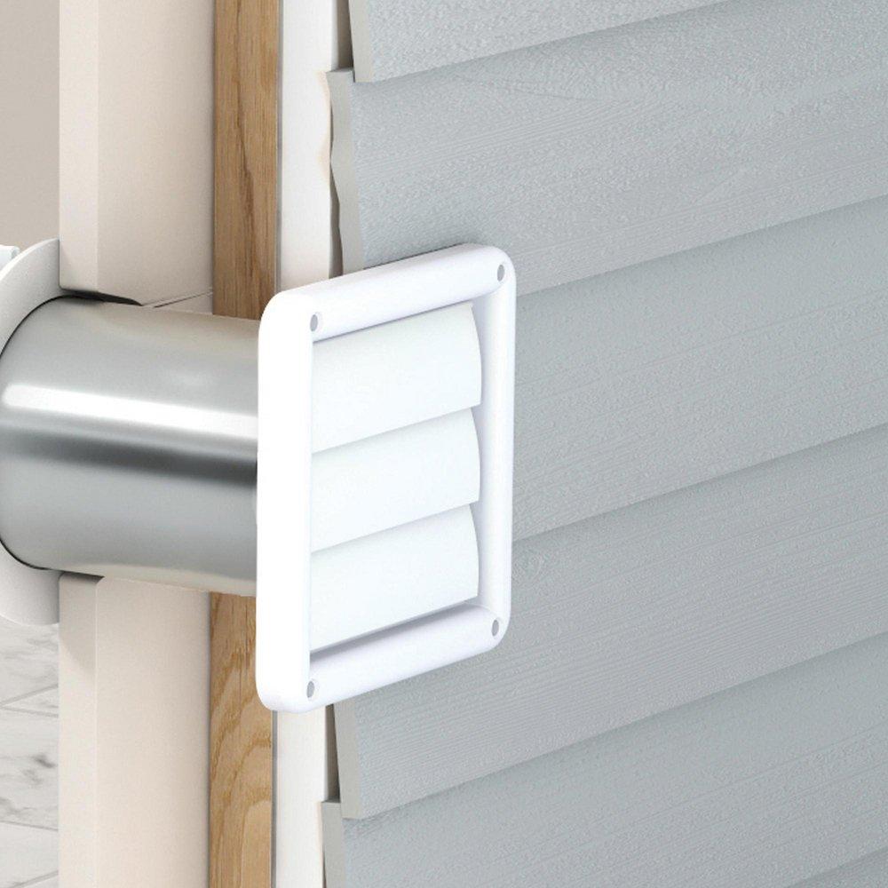 Deflecto White 5 in. Dryer Vent Hood Calcium Filled Polypropylene 