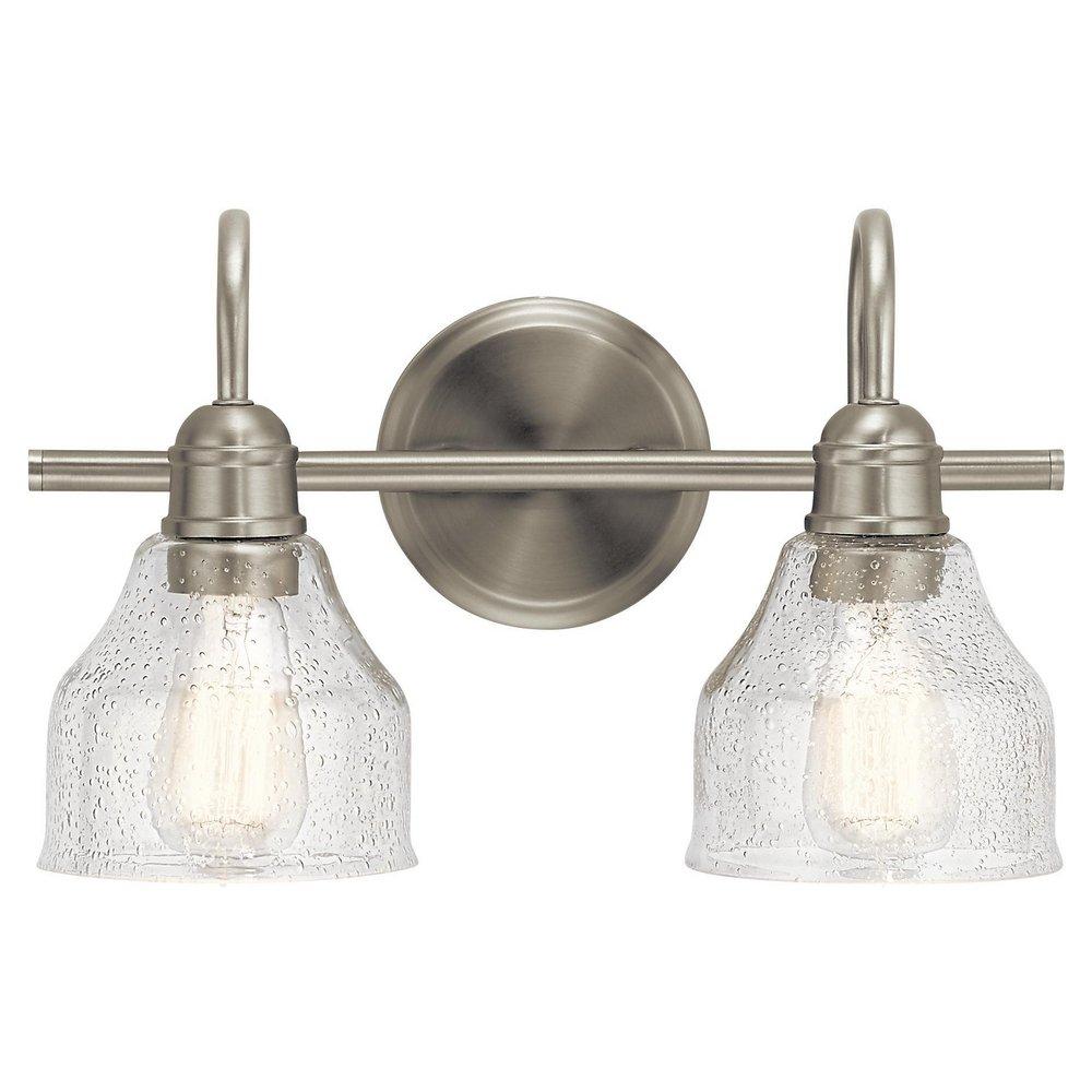 Kichler Lighting Brushed Nickel 75W 2-Light Medium E-26 Incandescent Vanity Fixture 