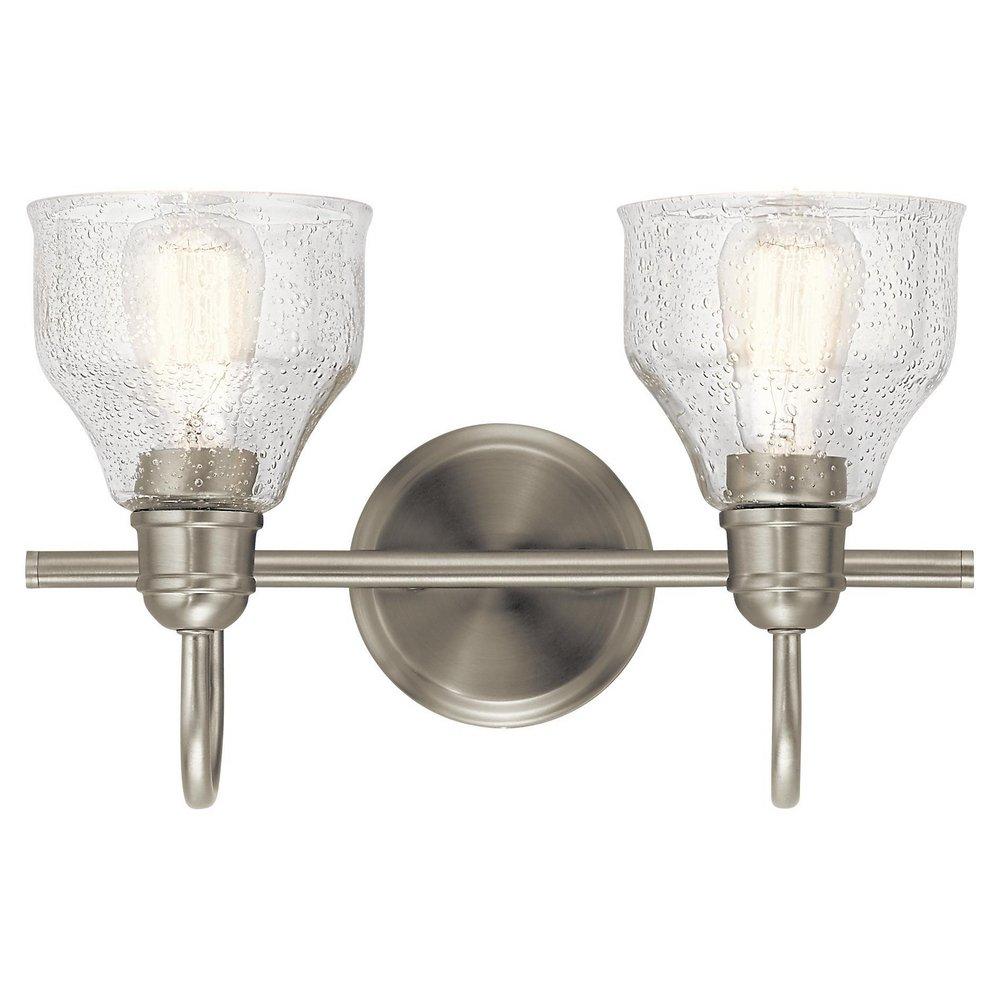 Kichler Lighting Brushed Nickel 75W 2-Light Medium E-26 Incandescent Vanity Fixture 