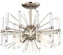 Kichler Lighting Polished Nickel 60W 4-Light Candelabra E-12 Incandescent Semi-Flush Mount Ceiling Fixture 