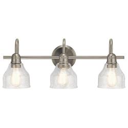 75W 3-Light Medium E-26 Incandescent Vanity Fixture in Brushed Nickel