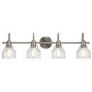 75W 4-Light Medium E-26 Incandescent Vanity Fixture in Brushed Nickel