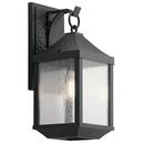 100W 1-Light 17-3/4 in. Outdoor Wall Sconce in Distressed Black