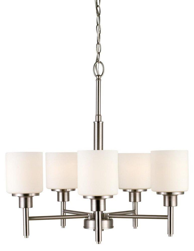 Design House Satin Nickel 24-3/4 in. 5-Light Medium E-26 Incandescent Chandelier 