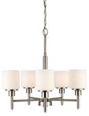 24-3/4 in. 5-Light Medium E-26 Incandescent Chandelier in Satin Nickel